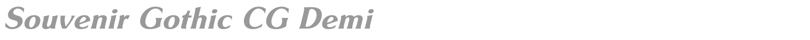 Souvenir Gothic CG Demi font preview